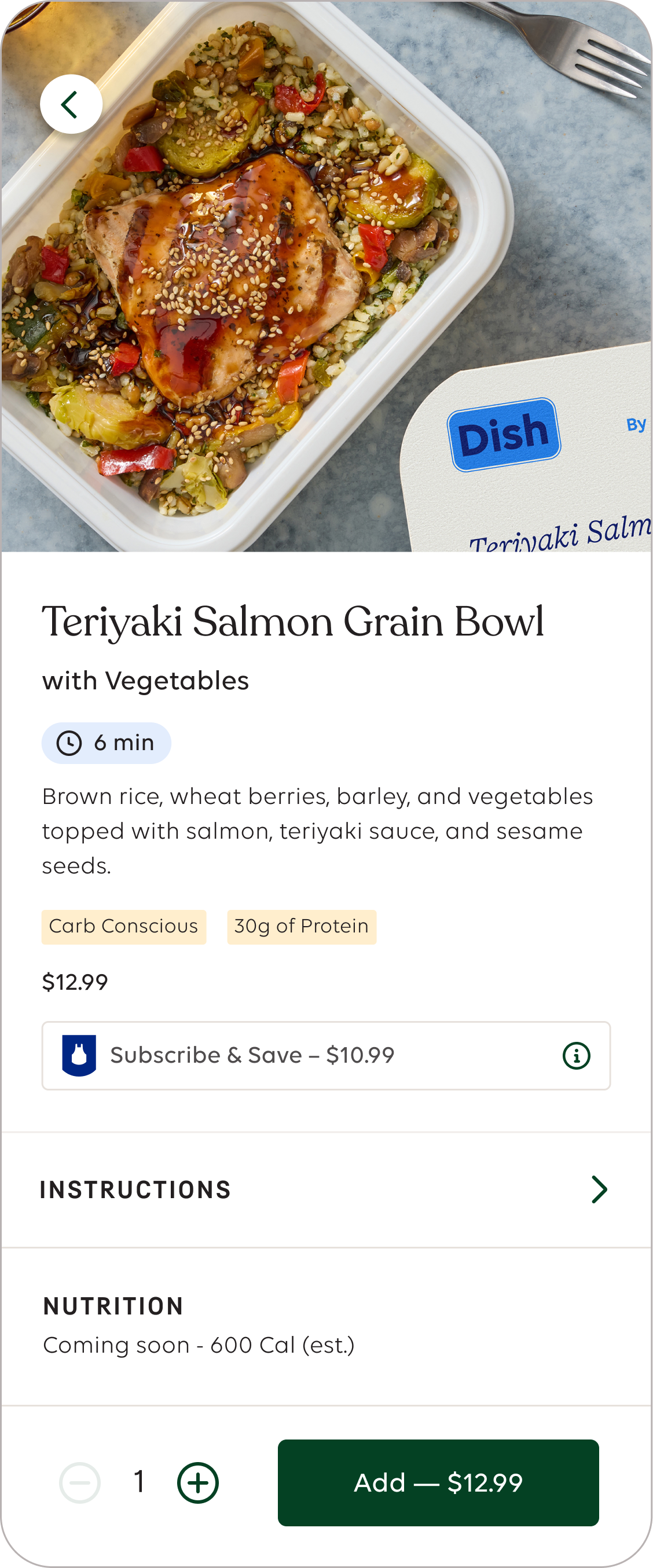 Blue Apron Prepared & Ready Meals PDP