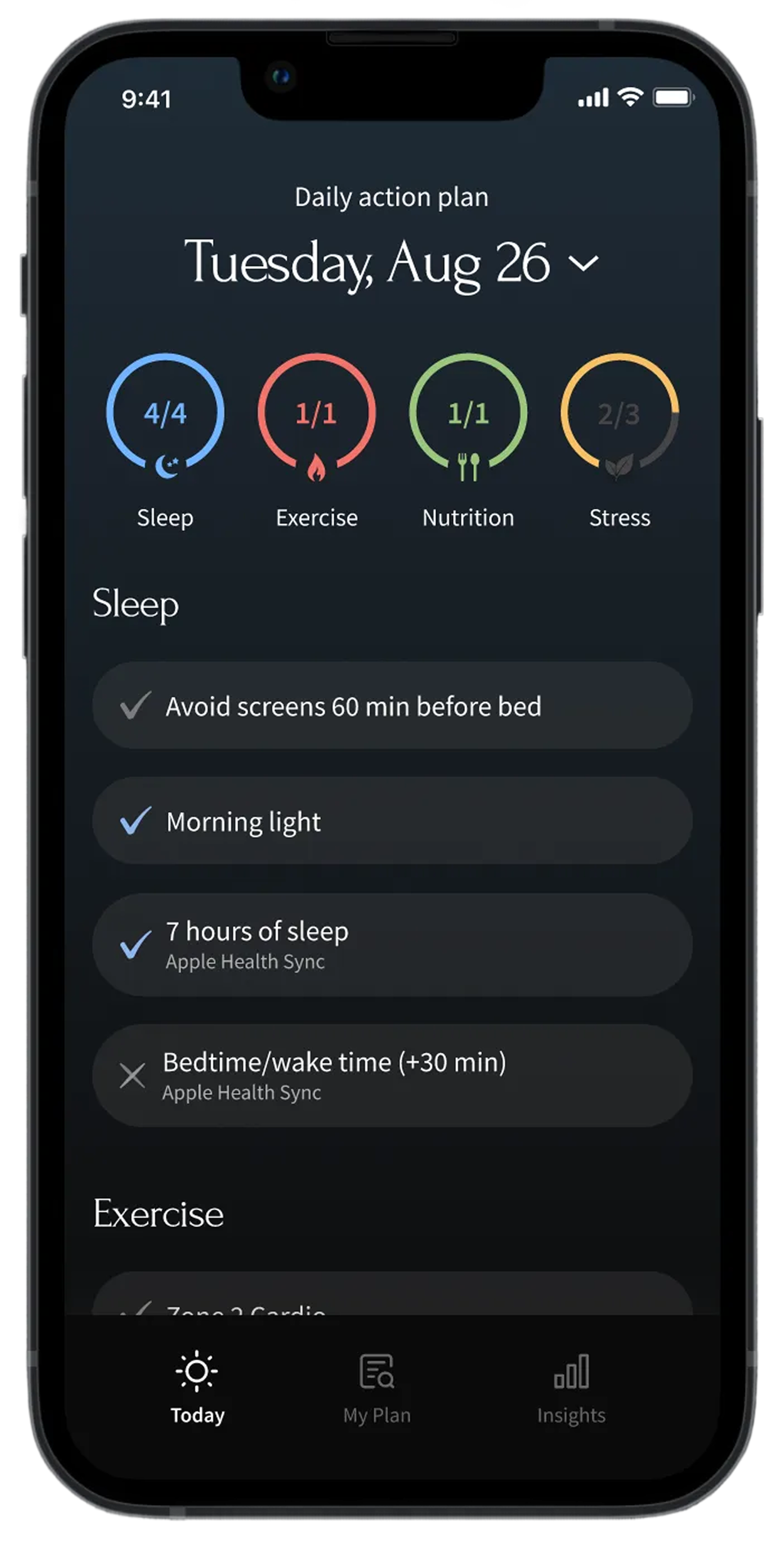 Neuday app screen 2