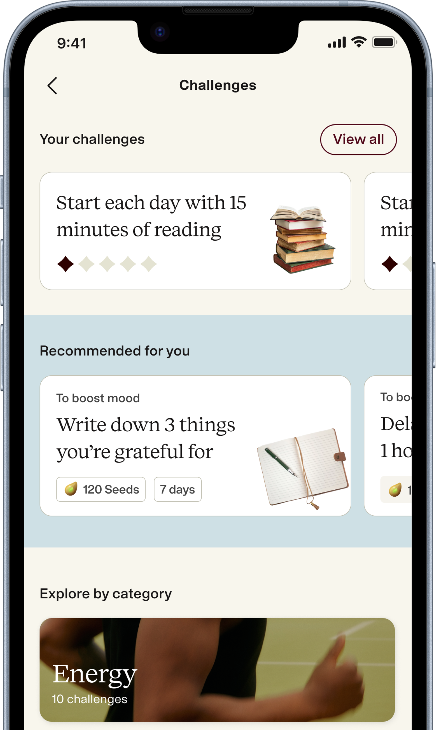 Noom — challenges list
